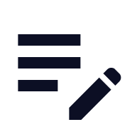 An icon representing filling out a form.