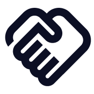 An icon representing a handshake.